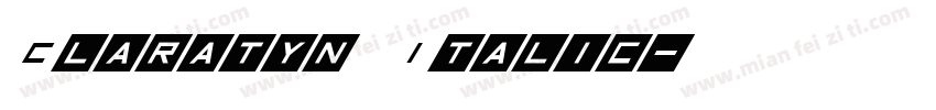 Claratyn Italic字体转换